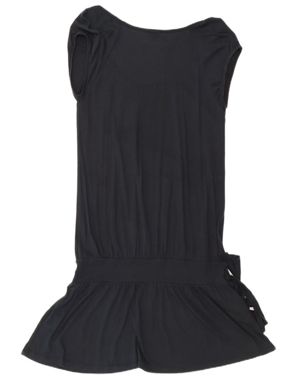 Calvin Klein Jeans Womens Drop Waist Dress UK 14 Large Black Viscose