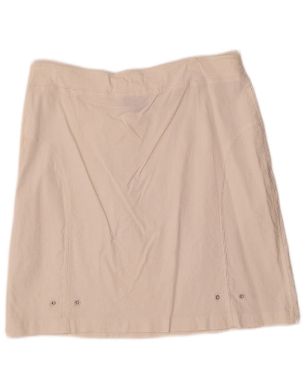 Vintage Womens Mini Skirt XL W36 Off White