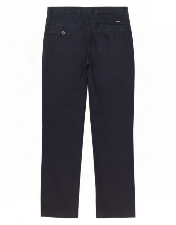 Dockers Mens Slim Fit Chino Trousers W34 L34 Navy Blue Cotton