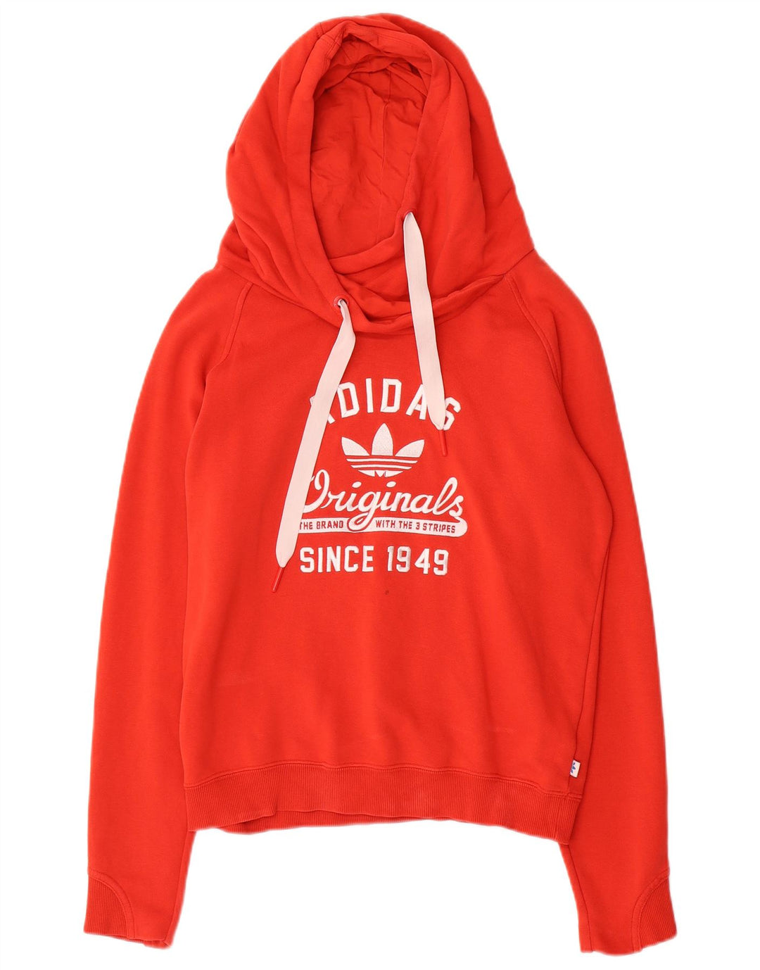 Adidas Womens Graphic Hoodie Jumper UK 12 Medium Red
