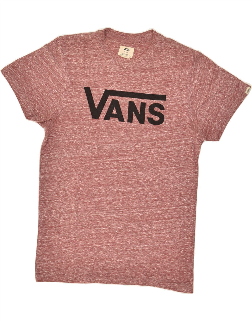 VANS Mens Graphic T-Shirt Top Small Maroon Flecked | Vintage Vans | Thrift | Second-Hand Vans | Used Clothing | Messina Hembry 