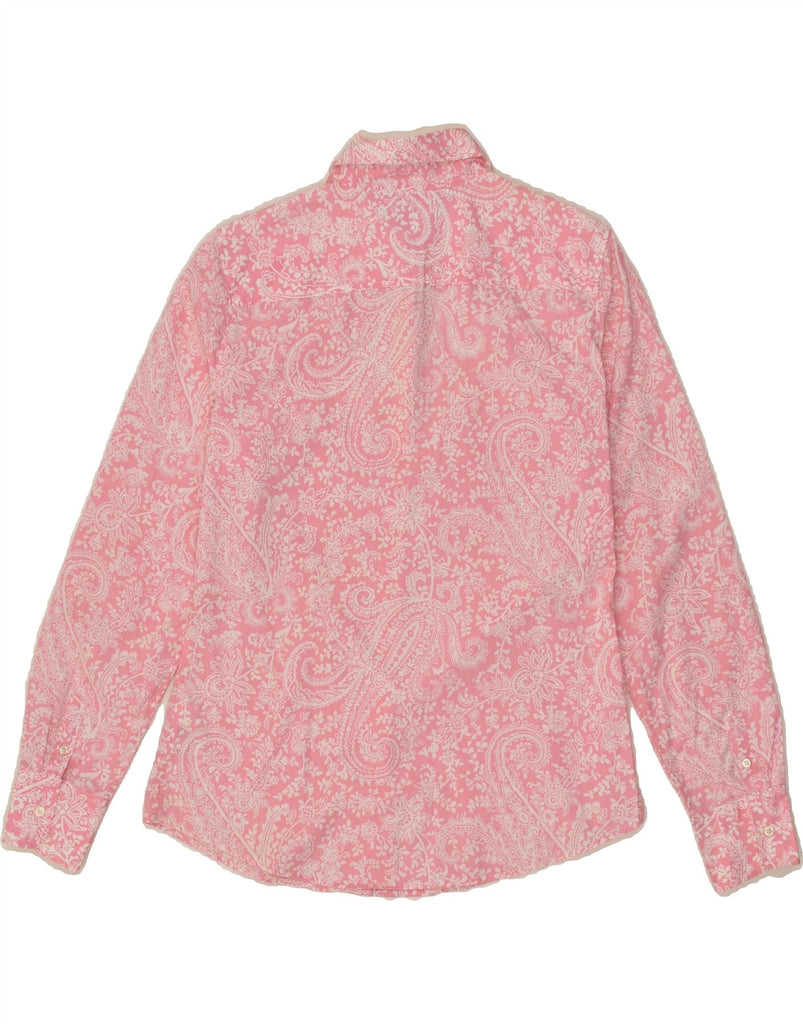 TOMMY HILFIGER Womens Shirt US 10 Large Pink Floral Cotton | Vintage Tommy Hilfiger | Thrift | Second-Hand Tommy Hilfiger | Used Clothing | Messina Hembry 