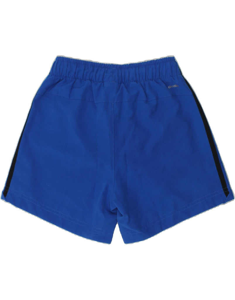 ADIDAS Boys Climalite Graphic Sport Shorts 9-10 Years Blue Polyester | Vintage Adidas | Thrift | Second-Hand Adidas | Used Clothing | Messina Hembry 