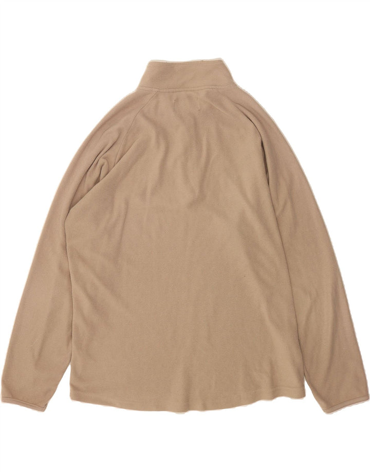 ATLAS FOR MEN Mens Zip Neck Fleece Jumper 2XL Brown Polyester Vintage Atlas For Men and Second-Hand Atlas For Men from Messina Hembry 