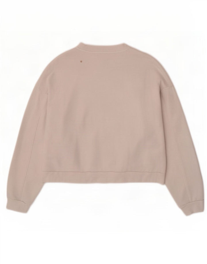 Levi's Womens Crop Graphic Oversized Sweatshirt Jumper UK 14 Medium White