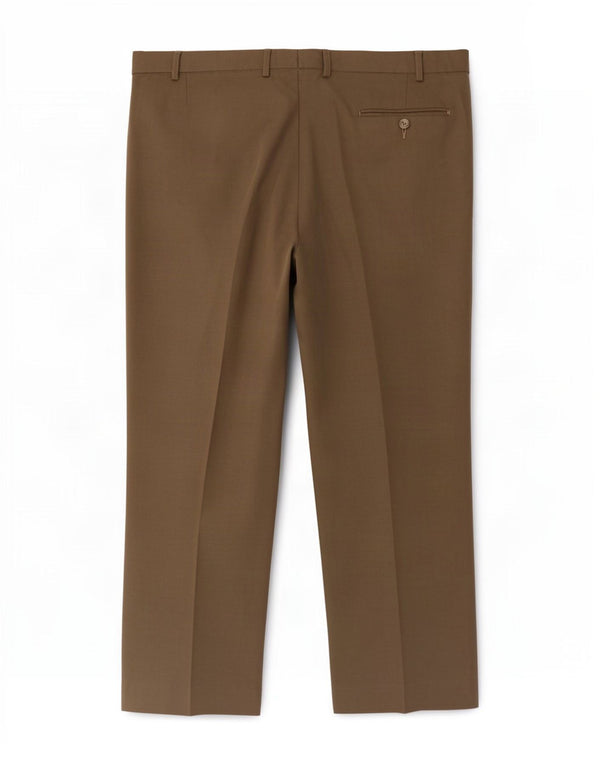 Marks & Spencer Mens Straight Suit Trousers W42 L29 Beige Polyester