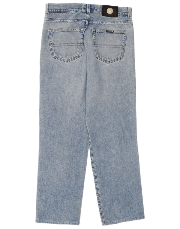 Trussardi Mens Straight Jeans W33 L29 Blue Cotton