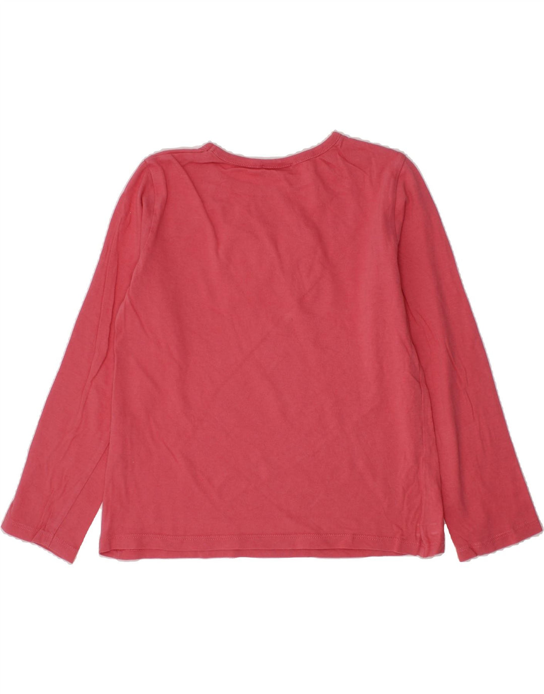 BENETTON Girls Top Long Sleeve 5-6 Years Red Cotton Vintage Benetton and Second-Hand Benetton from Messina Hembry 