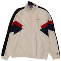 CHAMPION Mens Graphic Tracksuit Top Jacket XL White Colourblock Polyamide