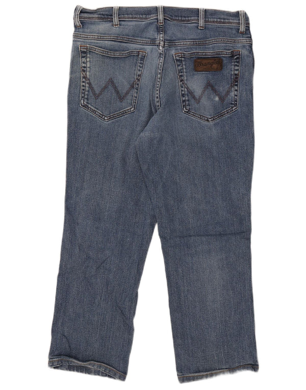 Wrangler Mens Texas Stretch Straight Jeans W36 L25 Blue Cotton