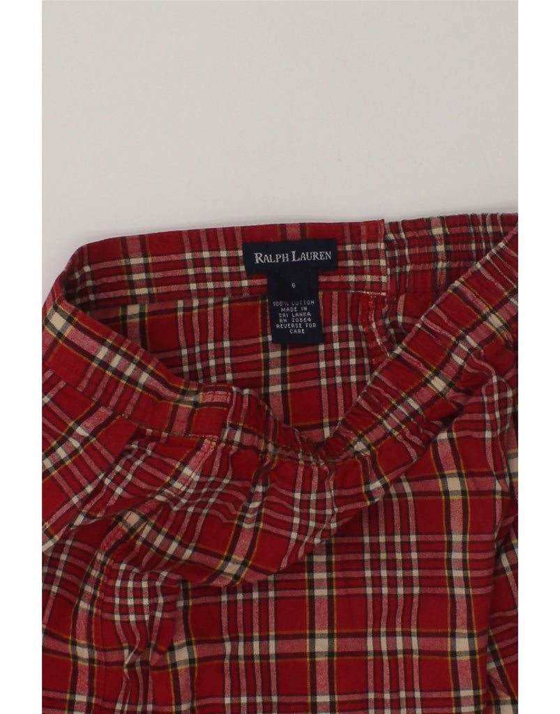 RALPH LAUREN Girls Casual Shorts 5-6 Years W22  Red Check Cotton | Vintage Ralph Lauren | Thrift | Second-Hand Ralph Lauren | Used Clothing | Messina Hembry 