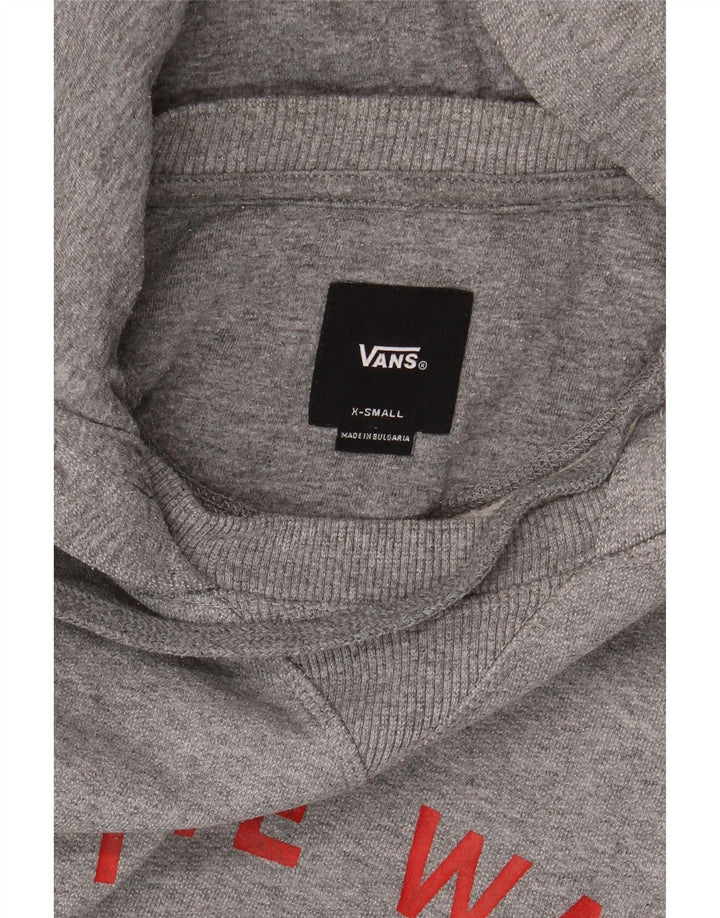 Vans Mens Graphic Hoodie Jumper XS Grey