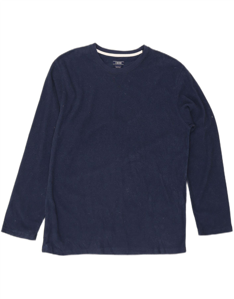 IZOD Mens Top Long Sleeve Large Navy Blue Polyester Vintage Izod and Second-Hand Izod from Messina Hembry 