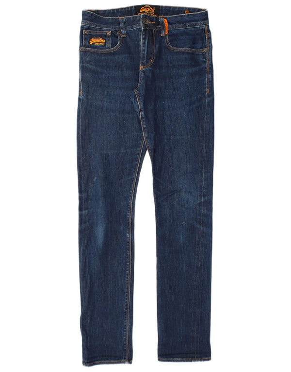 Superdry Mens Slim Jeans W28 L32 Blue Cotton