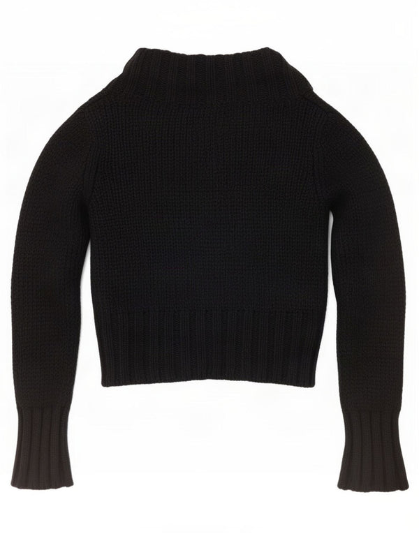 Hobbs Womens Crop Cardigan Sweater UK 10 Small Black