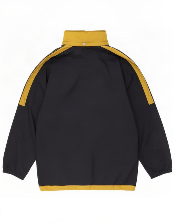 Brugi Mens Graphic Rain Jacket UK 40 Large Black Colourblock Polyamide