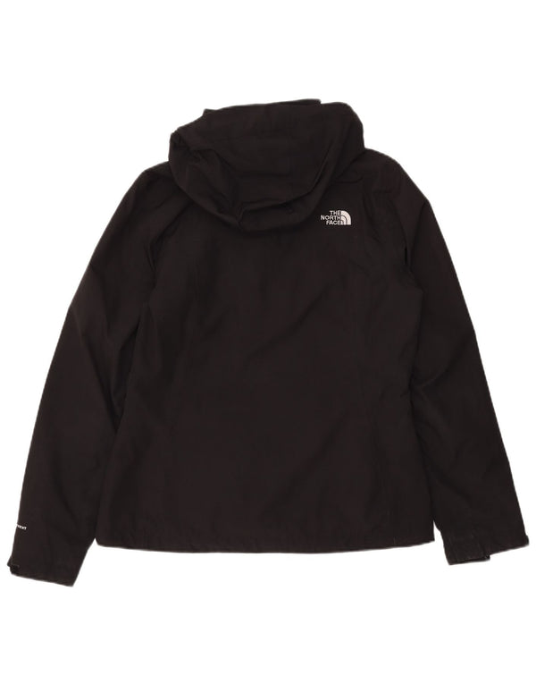 The North Face Womens Hooded Rain Jacket UK 14 Medium Black Polyester