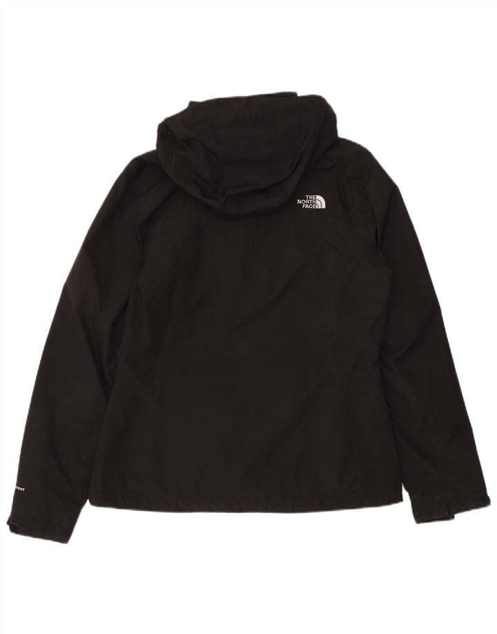 The North Face Womens Hooded Rain Jacket UK 14 Medium Black Polyester