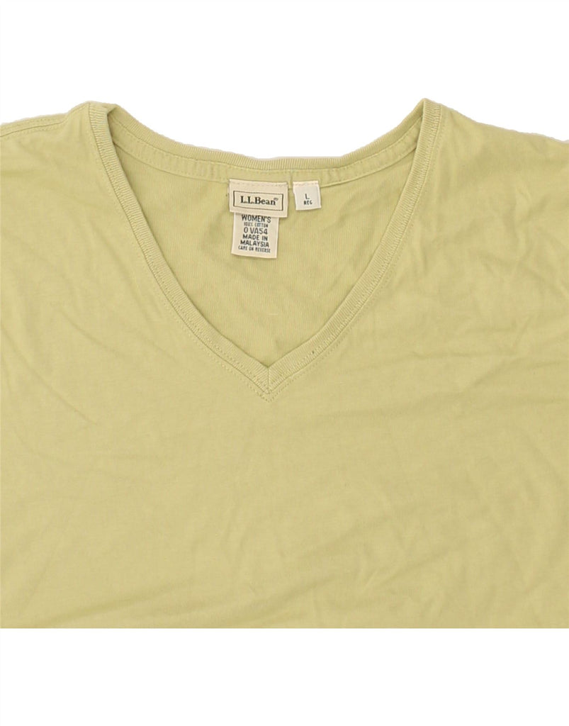 L.L.BEAN Womens T-Shirt Top UK 16 Large Green Cotton | Vintage L.L.Bean | Thrift | Second-Hand L.L.Bean | Used Clothing | Messina Hembry 