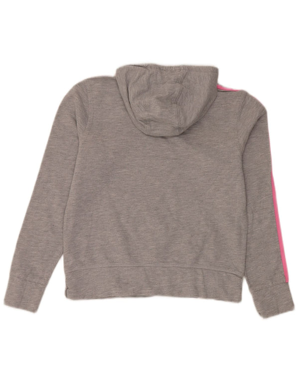 Adidas Womens Graphic Hoodie Jumper UK 16 Large Grey Cotton
