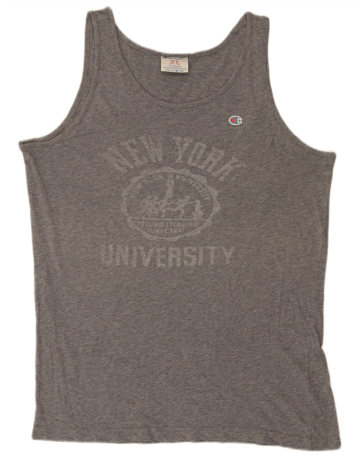 Champion Mens Graphic Vest Top XL Grey Sports