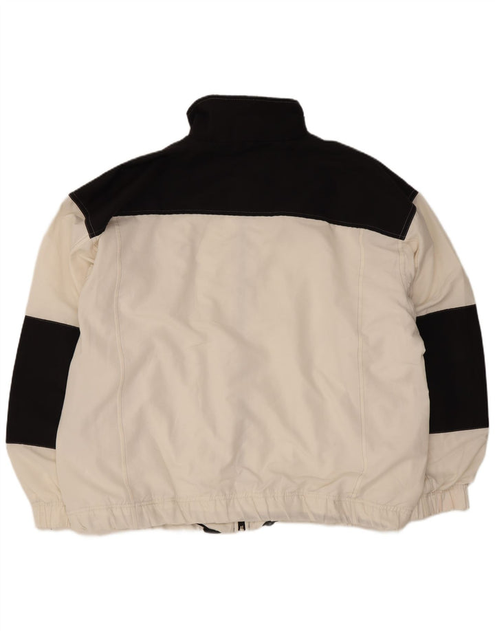 Champion Mens Tracksuit Top Jacket Large White Colourblock Polyester