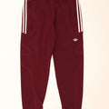 Adidas Mens Tracksuit Trousers Joggers Medium Burgundy Polyester