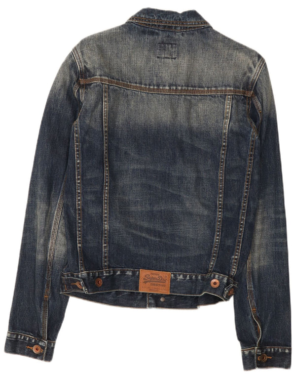 Superdry Mens Denim Jacket UK 38 Medium Navy Blue Cotton