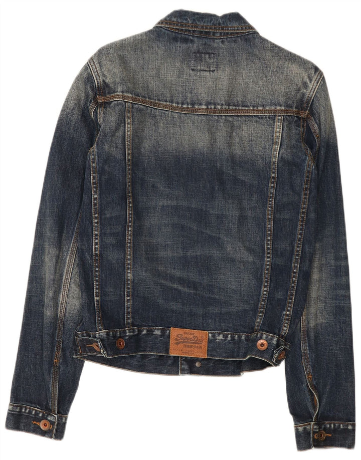 Superdry Mens Denim Jacket UK 38 Medium Navy Blue Cotton