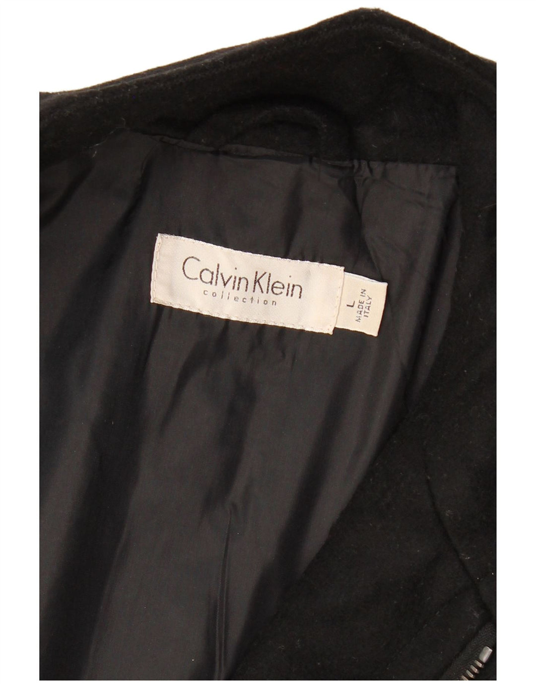 CALVIN KLEIN Mens Overcoat UK 40 Large Black
