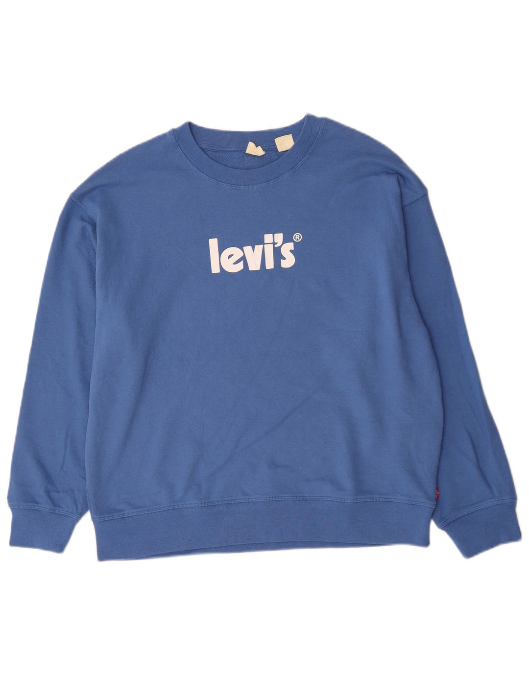 Levi's Womens Graphic Sweatshirt Jumper UK 16 Large Blue Cotton