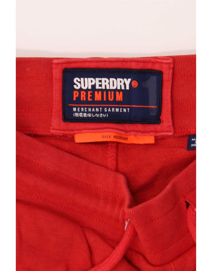 Superdry Mens Sport Shorts Medium Red Cotton