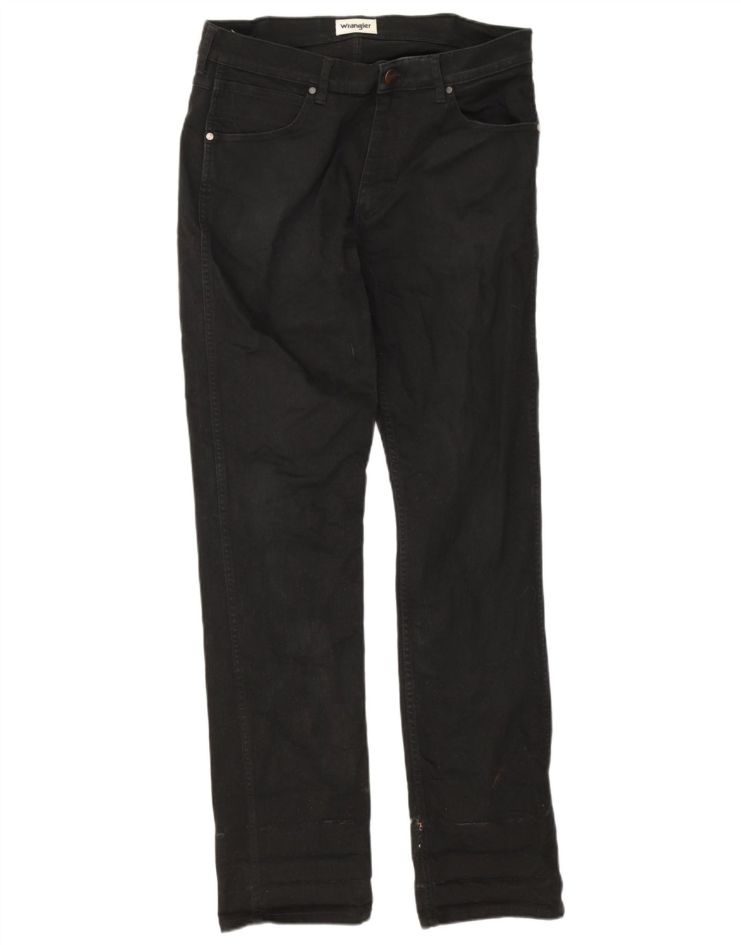 Wrangler Mens Slim Jeans W32 L34 Black Cotton