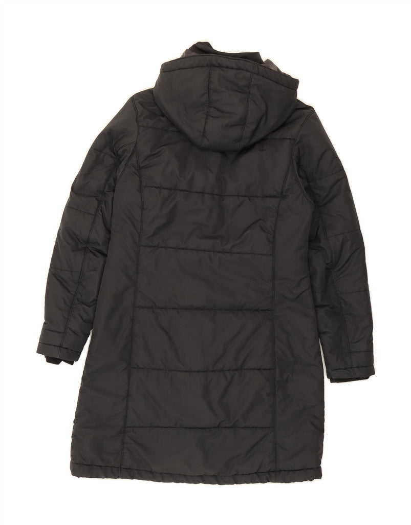 JACK WOLFSKIN Womens Hooded Padded Coat UK 10 Small Grey Polyester Vintage Jack Wolfskin and Second-Hand Jack Wolfskin from Messina Hembry 
