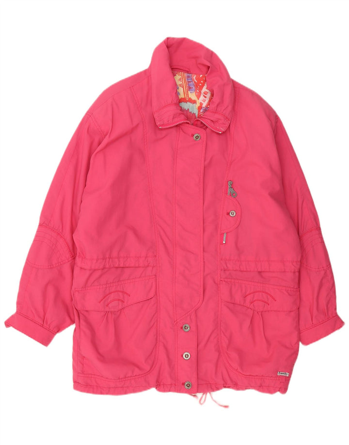 SYMPATEX Womens Oversized Windbreaker Coat EU 40 Medium Pink Polyamide