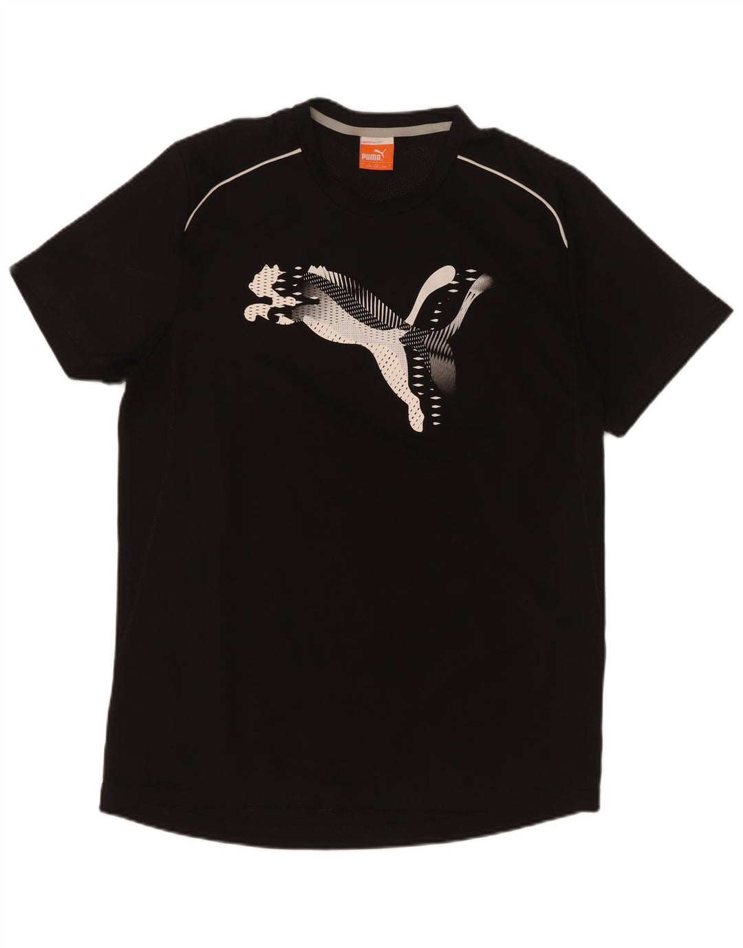 Puma Mens Graphic T-Shirt Top Large Black Polyester