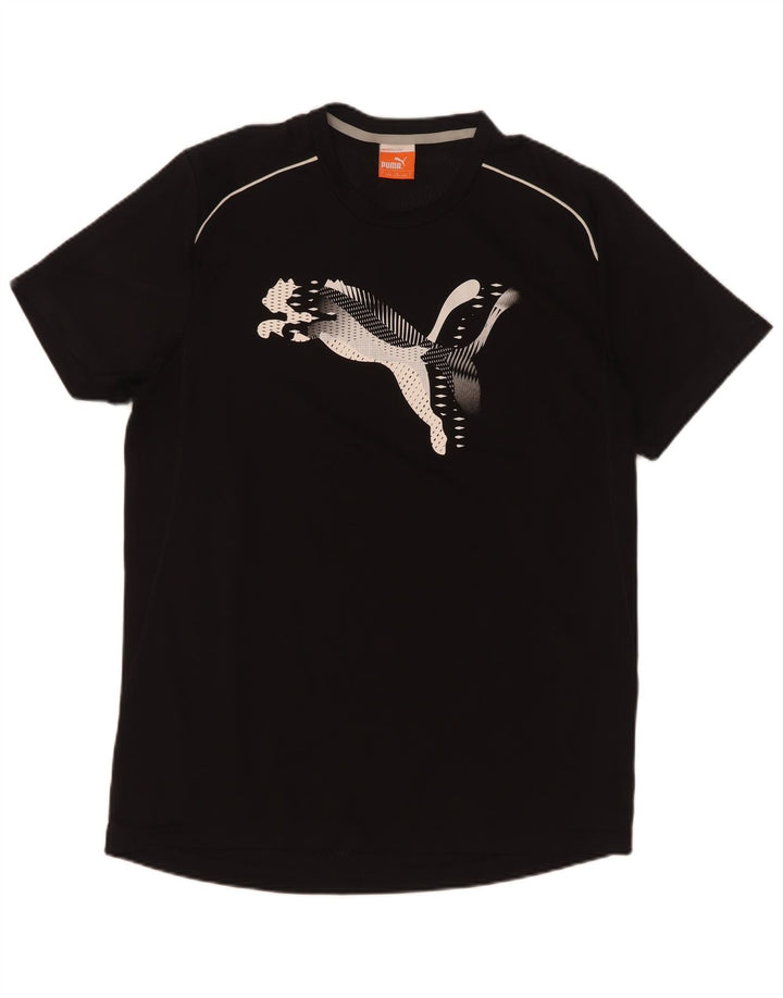 Puma Mens Graphic T-Shirt Top Large Black Polyester