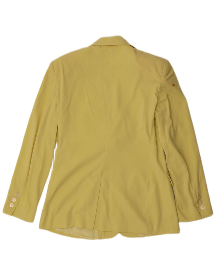 Benetton Womens 2 Button Blazer Jacket IT 44 Medium Green Polyester