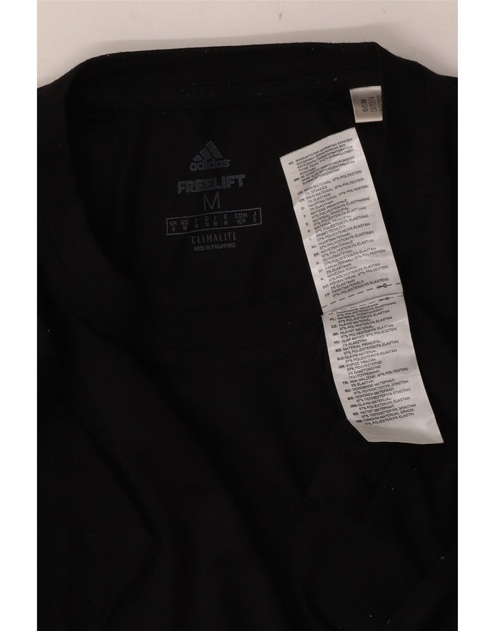 ADIDAS Mens Climalite T-Shirt Top Medium Black Polyester