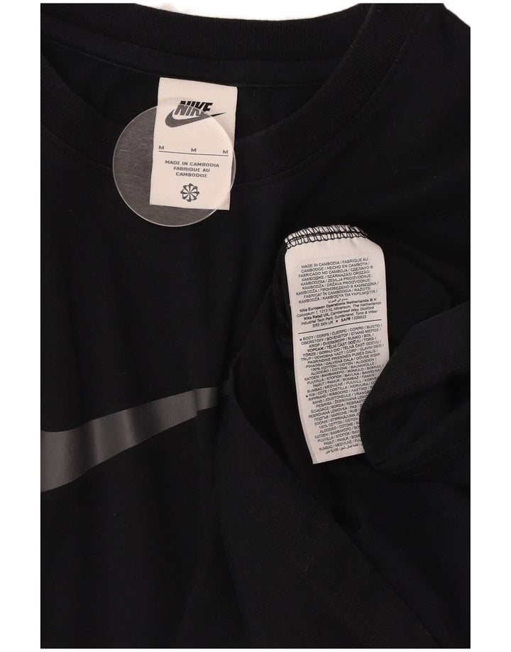 Nike Mens Graphic T-Shirt Top Medium Black Cotton