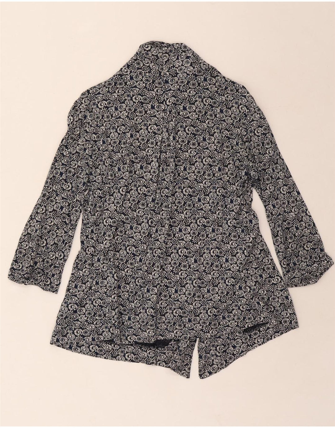 FAT FACE Womens Oversized Cardigan Top UK 10 Small  Navy Blue Floral Vintage Fat Face and Second-Hand Fat Face from Messina Hembry 