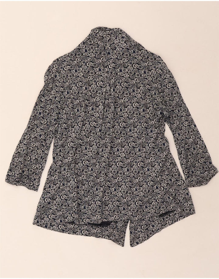 FAT FACE Womens Oversized Cardigan Top UK 10 Small  Navy Blue Floral Vintage Fat Face and Second-Hand Fat Face from Messina Hembry 