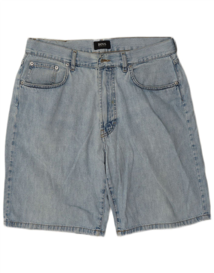 Hugo Boss Mens Denim Shorts W35 Large Blue