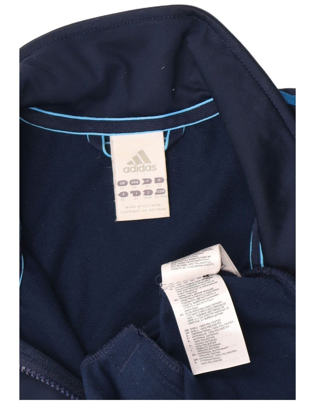 Adidas Mens Tracksuit Top Jacket XL Navy Blue Polyester