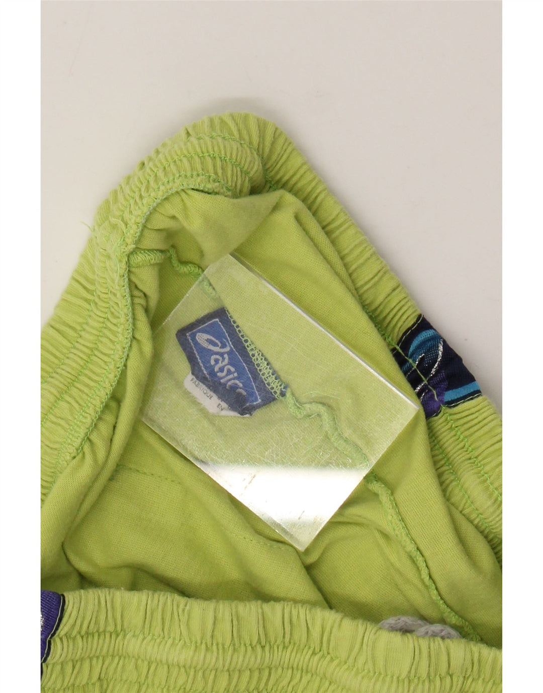 ASICS Mens Graphic Sport Shorts XL Green Colourblock Cotton