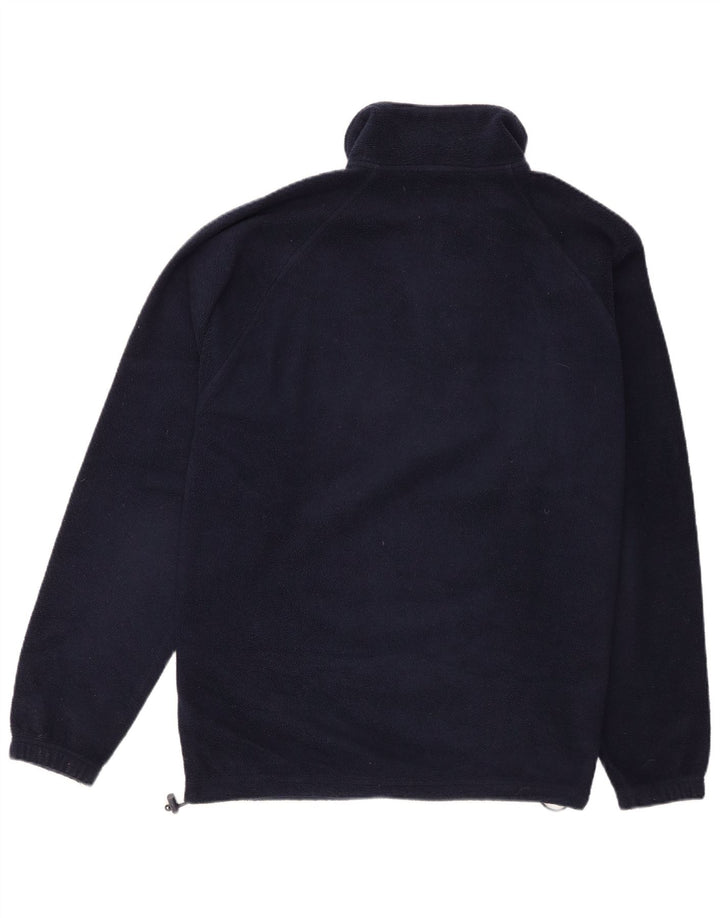 Kappa Mens Zip Neck Fleece Jumper Medium Navy Blue Polyester
