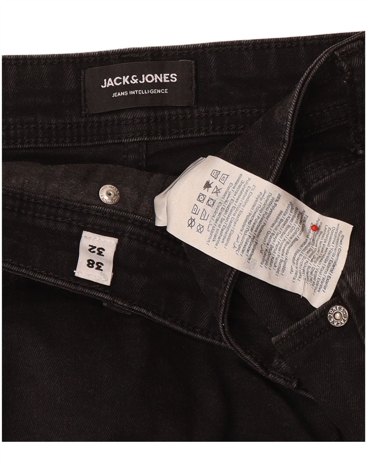 Jack & Jones Mens Slim Jeans W38 L32 Black Cotton