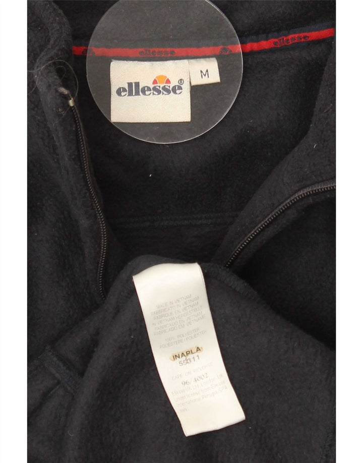 Ellesse Mens Fleece Jacket UK 38 Medium Navy Blue Polyester