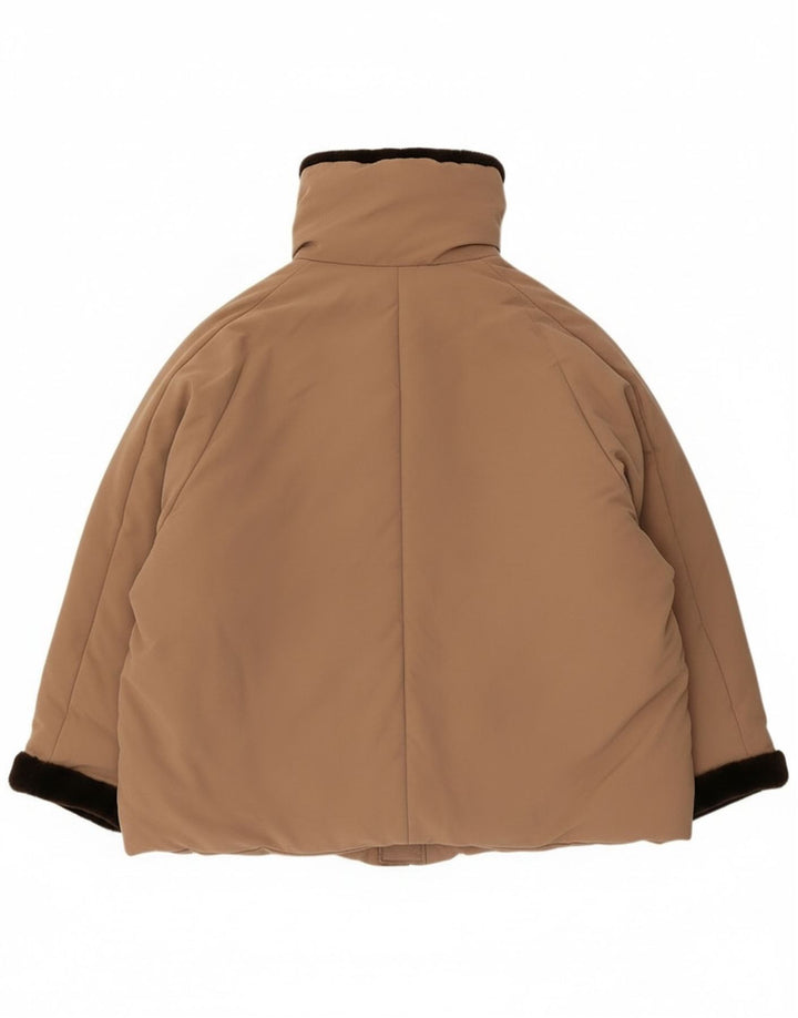 Belfe & Belfe Womens Oversized Padded Jacket UK 14 Medium Beige