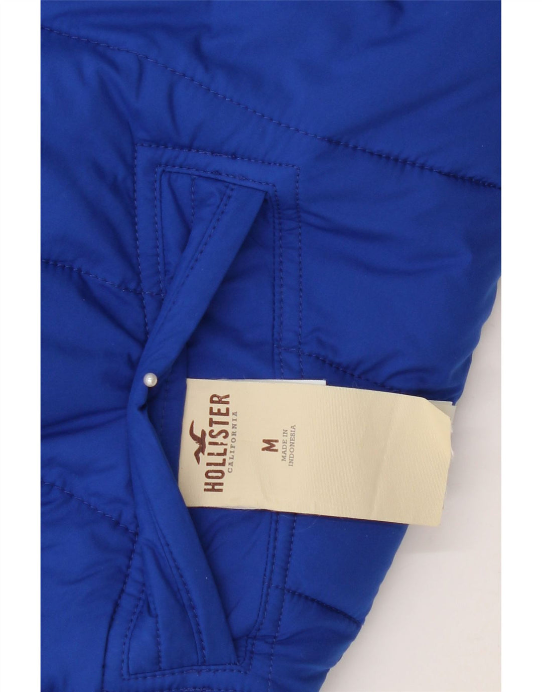 Hollister Mens Reversible Padded Gilet UK 38 Medium Navy Blue Polyester
